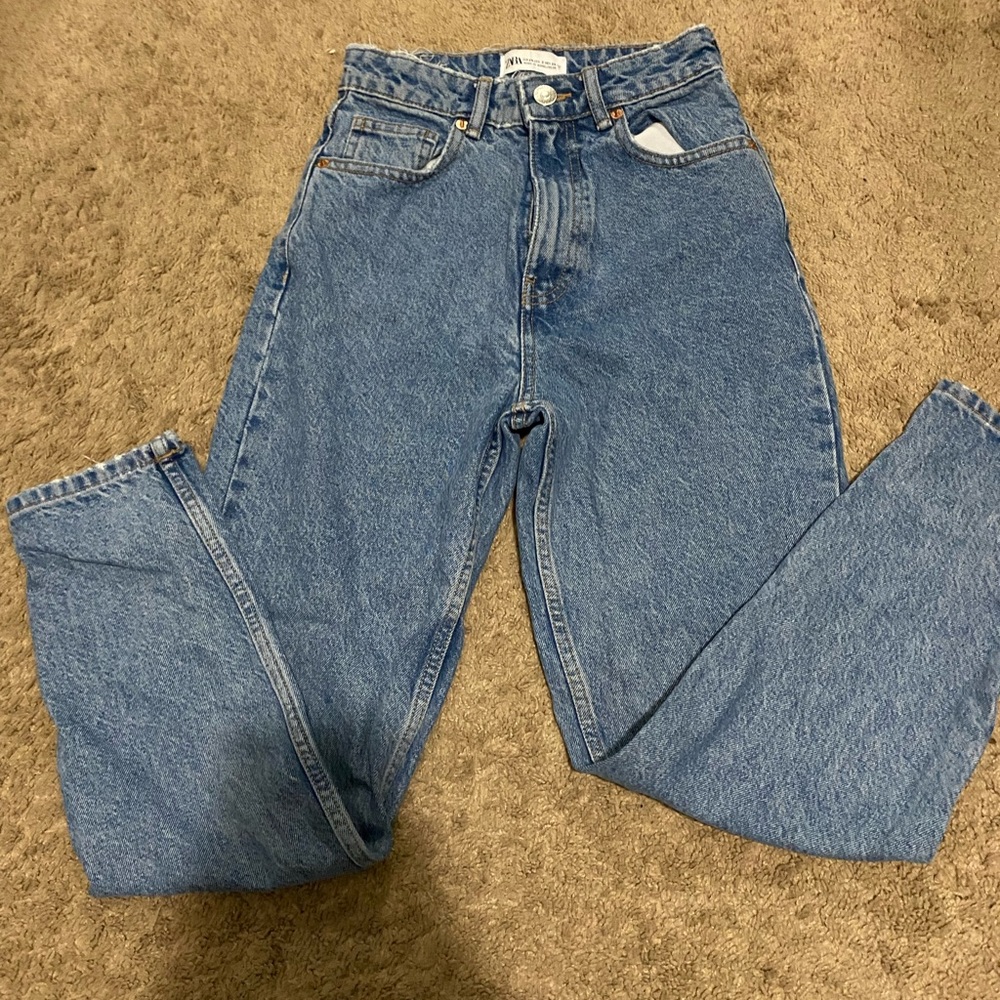 zara straight jeans